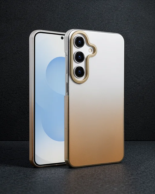 Samsung Galaxy A55 5g Glossy Kapak - Çöl Titanyum