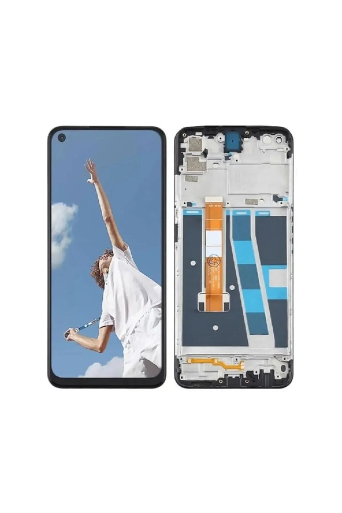 Oppo A52 - A72 Ekran Dokunmatik Çıtalı SRV (Siyah)
