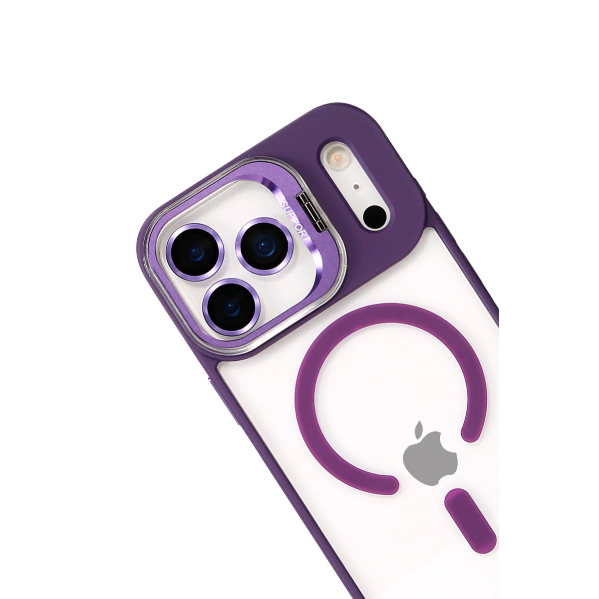 Joko Apple İphone 17 Pro Max Rem Lensli Magsafe Standlı Kapak - Derin Mor görsel 3