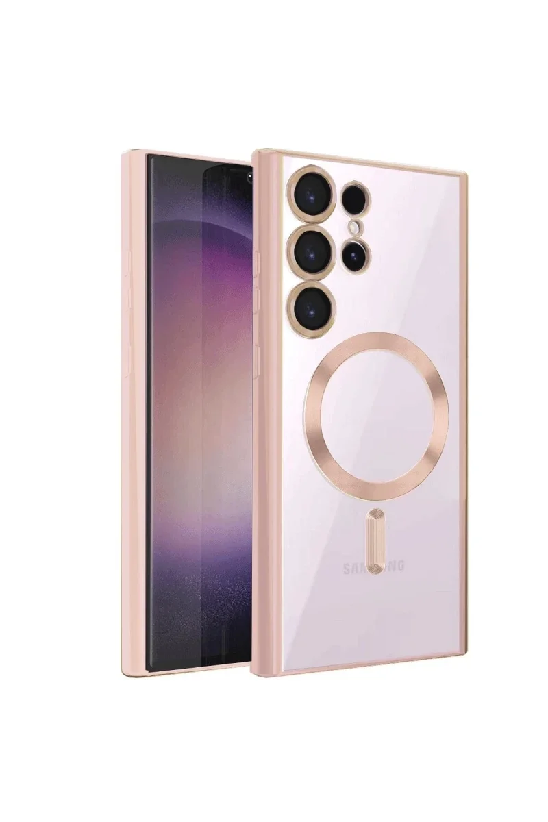Samsung Galaxy S24 Ultra Kılıf Kross Magneticsafe Kapak - Rose