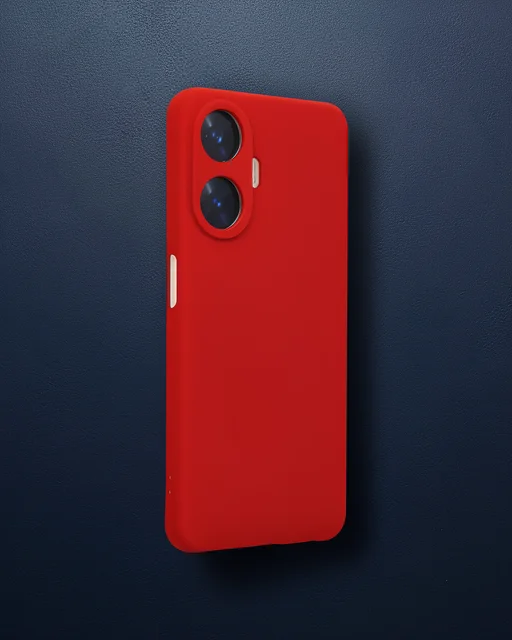Realme C55 Kılıf Nano İçi Kadife Silikon - Kırmızı