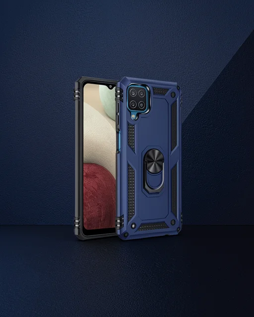 Samsung Galaxy A22 Kılıf Sofya Yüzüklü Silikon Kapak - Lacivert