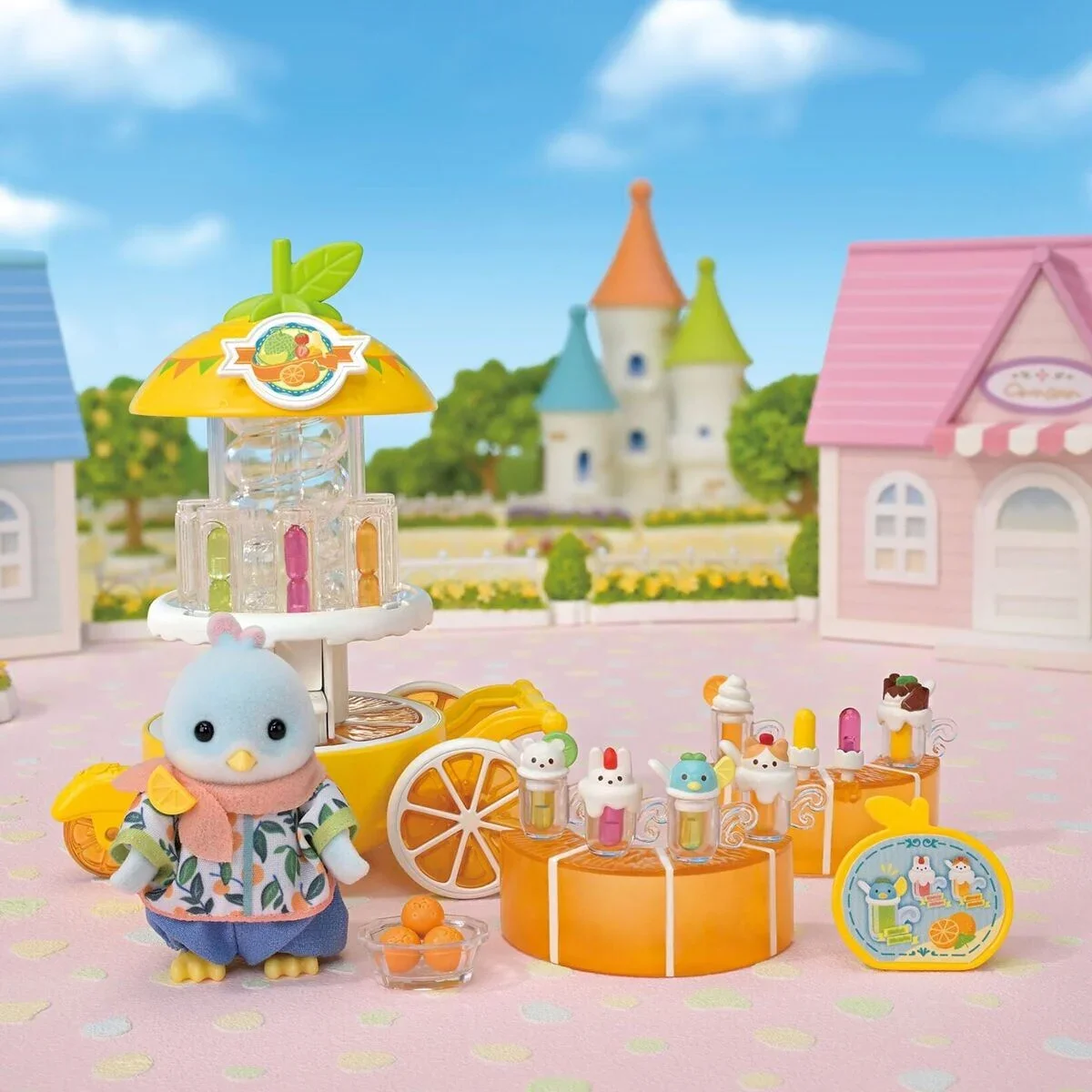 5861 Sylvanian Families Citrus Kuş Ailesi Meyve Suyu Standı +3 yaş görsel 3