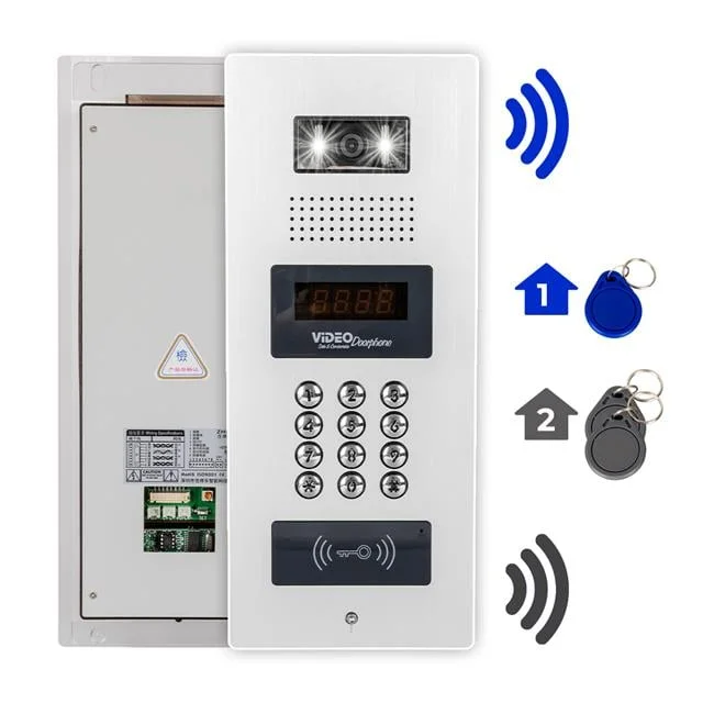 980C98RD NFC Destekli Görüntülü Diafon Kapı Kilit Akıllı Ev Güvenliği Siste Vericisi görsel 4