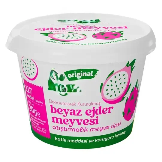 Original Beyaz Ejder Meyvesi Atıştırmalık Meyve Cipsi 30gr görsel 2
