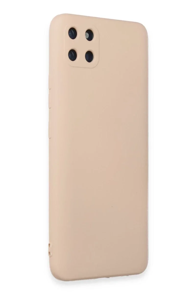 Realme C11 Kılıf Nano içi Kadife Silikon - Pudra görsel 2