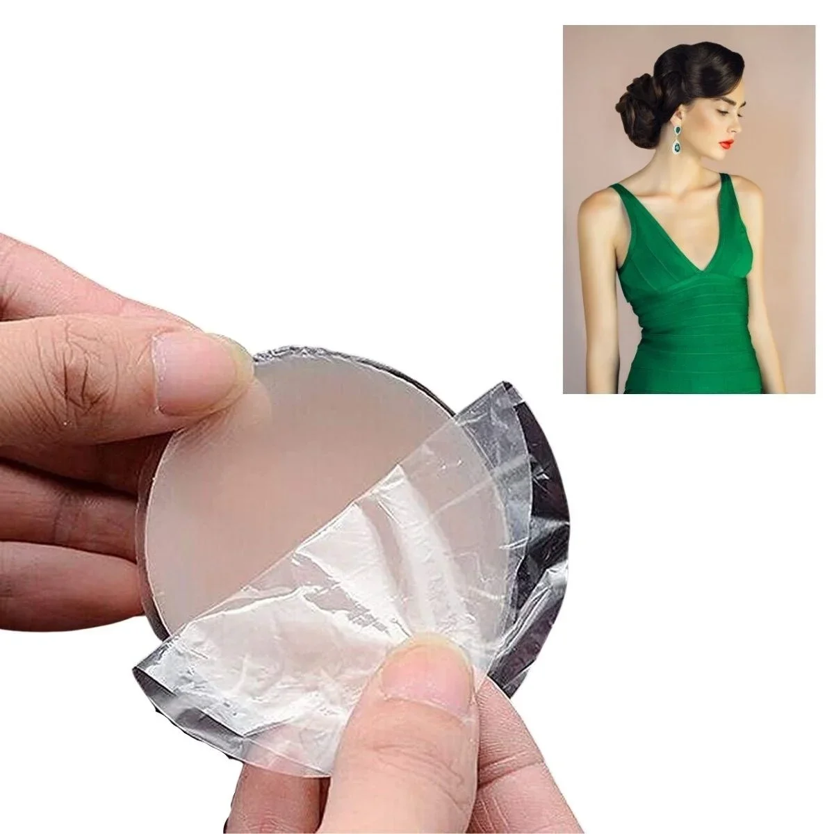 Silikon Göğüs Ucu Kapatıcı Gizleyici Bant Aparat Nipple Pad görsel 5