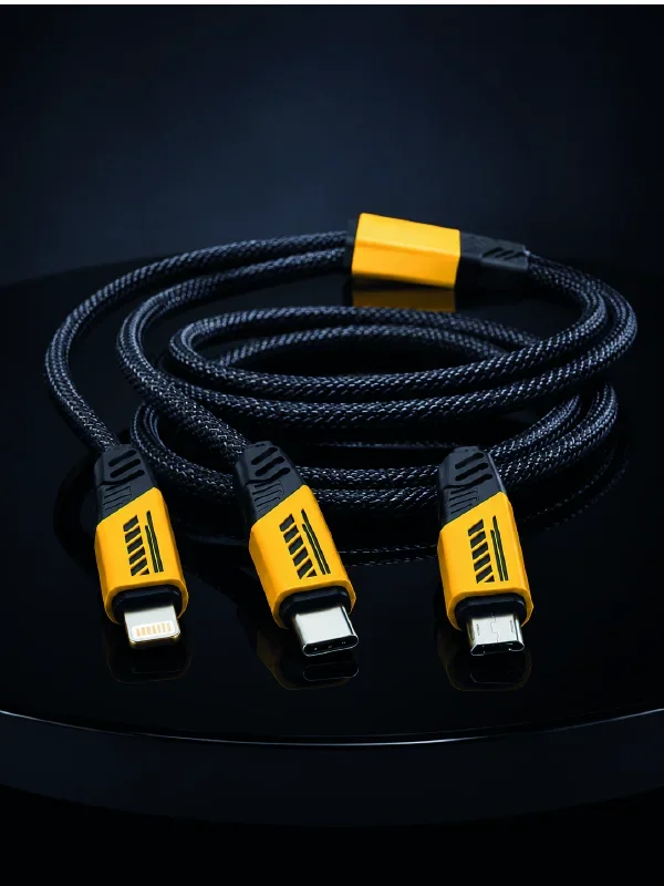 240W 3'Ü 1 Arada Hızlı Şarj Kablosu görsel 4