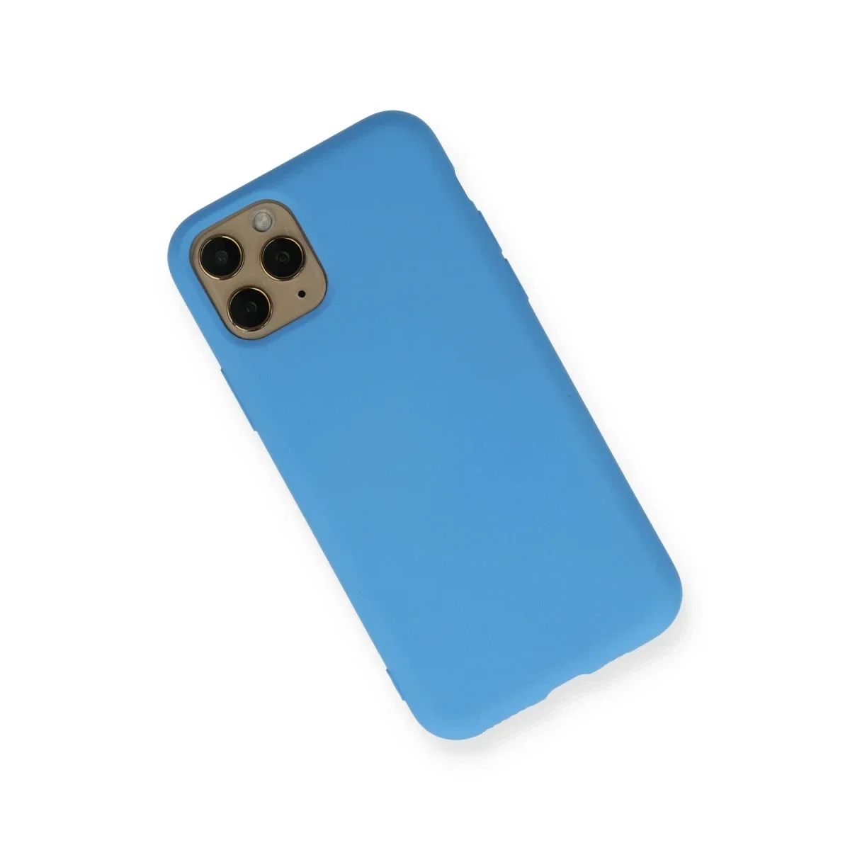 Apple iPhone 11 Pro Kılıf Nano içi Kadife Silikon - Mavi görsel 2