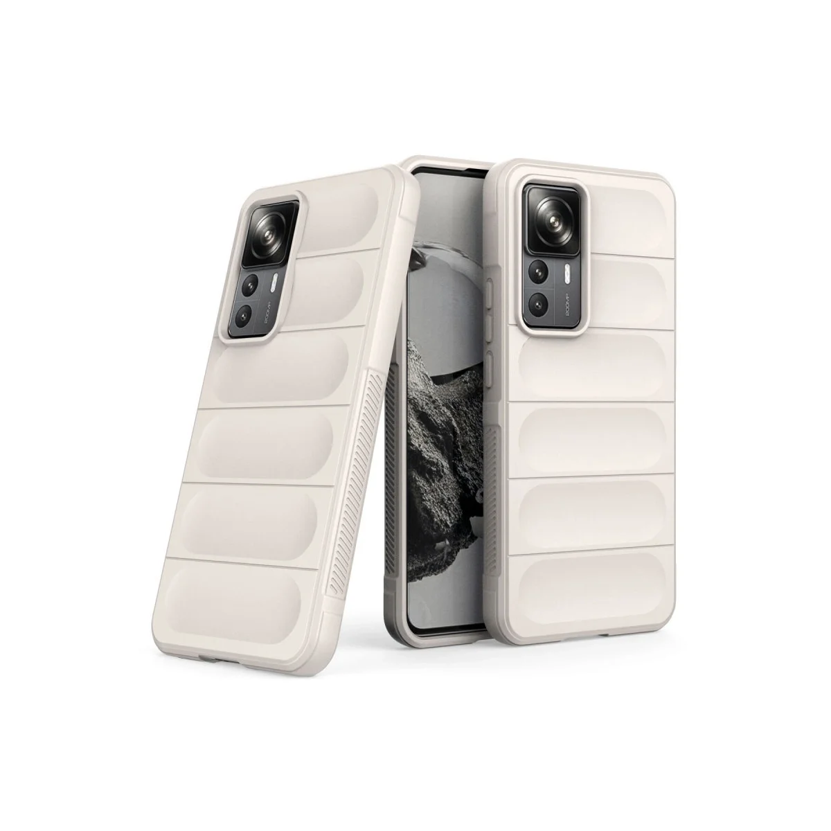 Xiao 12t Pro Kılıf Optimum Silikon - Krem görsel 2