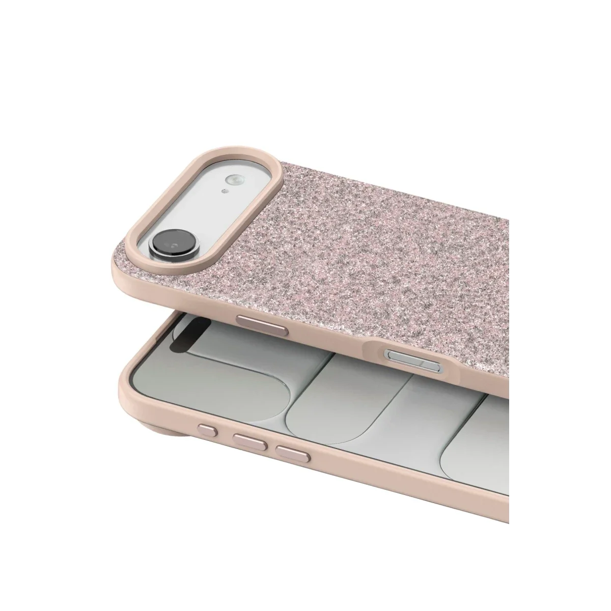 Onegif Apple iPhone 17 Air Bright Simli Kapak - Pembe görsel 2