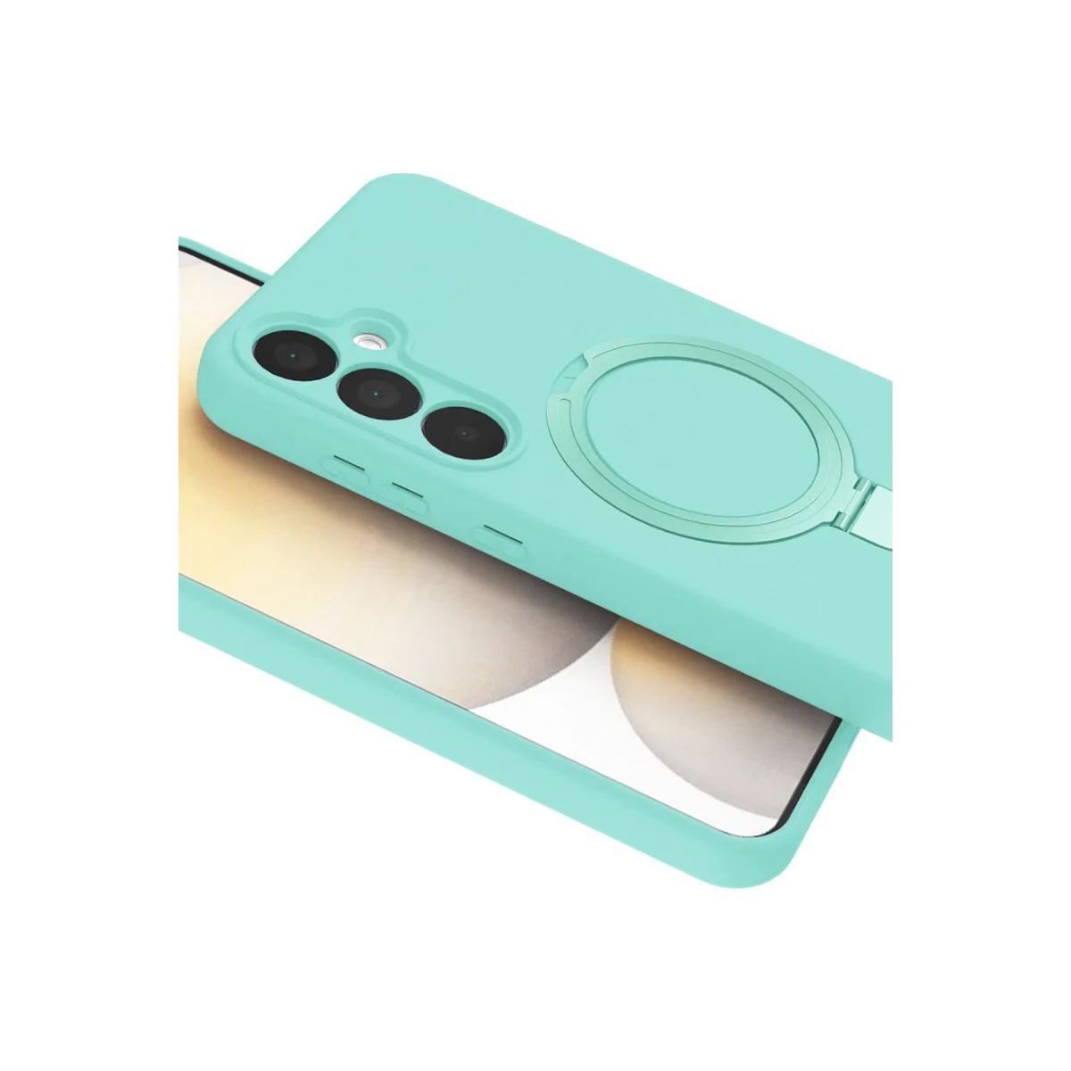 Samsung Galaxy A55 5g Regal Magsafe Standlı Kapak - Su Yeşili görsel 5