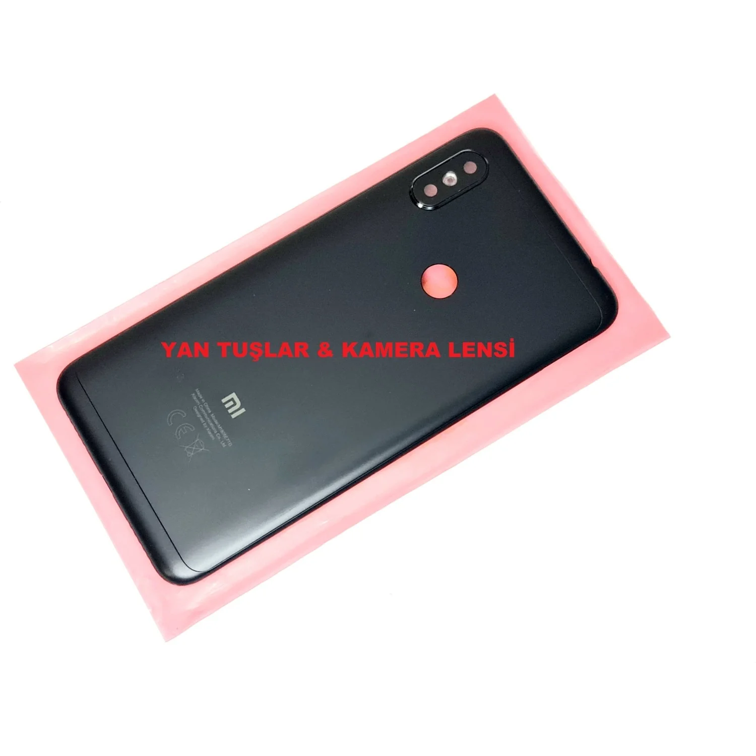 Redmi Note 6 Pro Kasa Arka Pil Batarya Kapağı Siya görsel 2