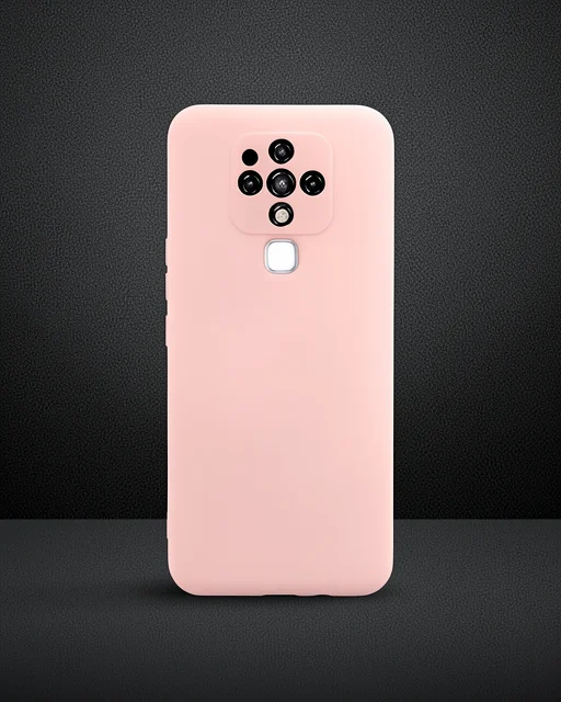 Tecno Camon 16 Kılıf Nano İçi Kadife Silikon - Pudra