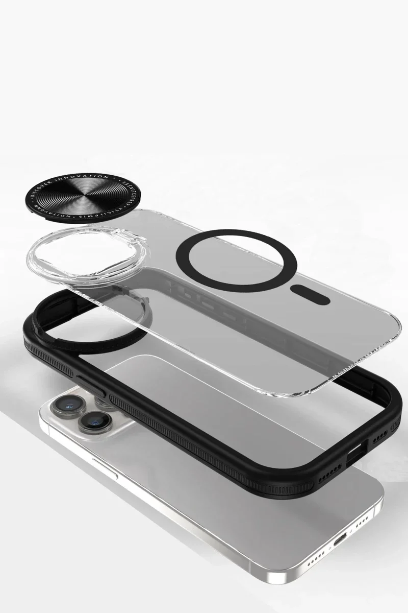 Apple iPhone 11 Kılıf Teleskop Lens Magsafe Silikon Kapak - Siyah görsel 2