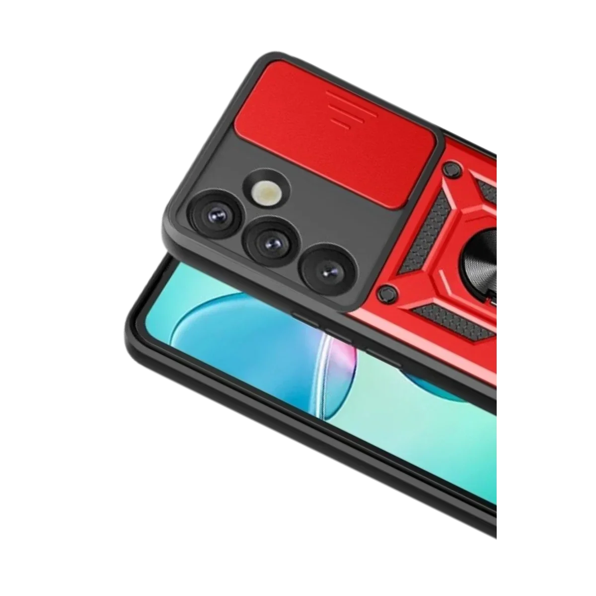 Samsung Galaxy S26 Plus Pars Lens Yüzüklü Silikon - Kırmızı görsel 2