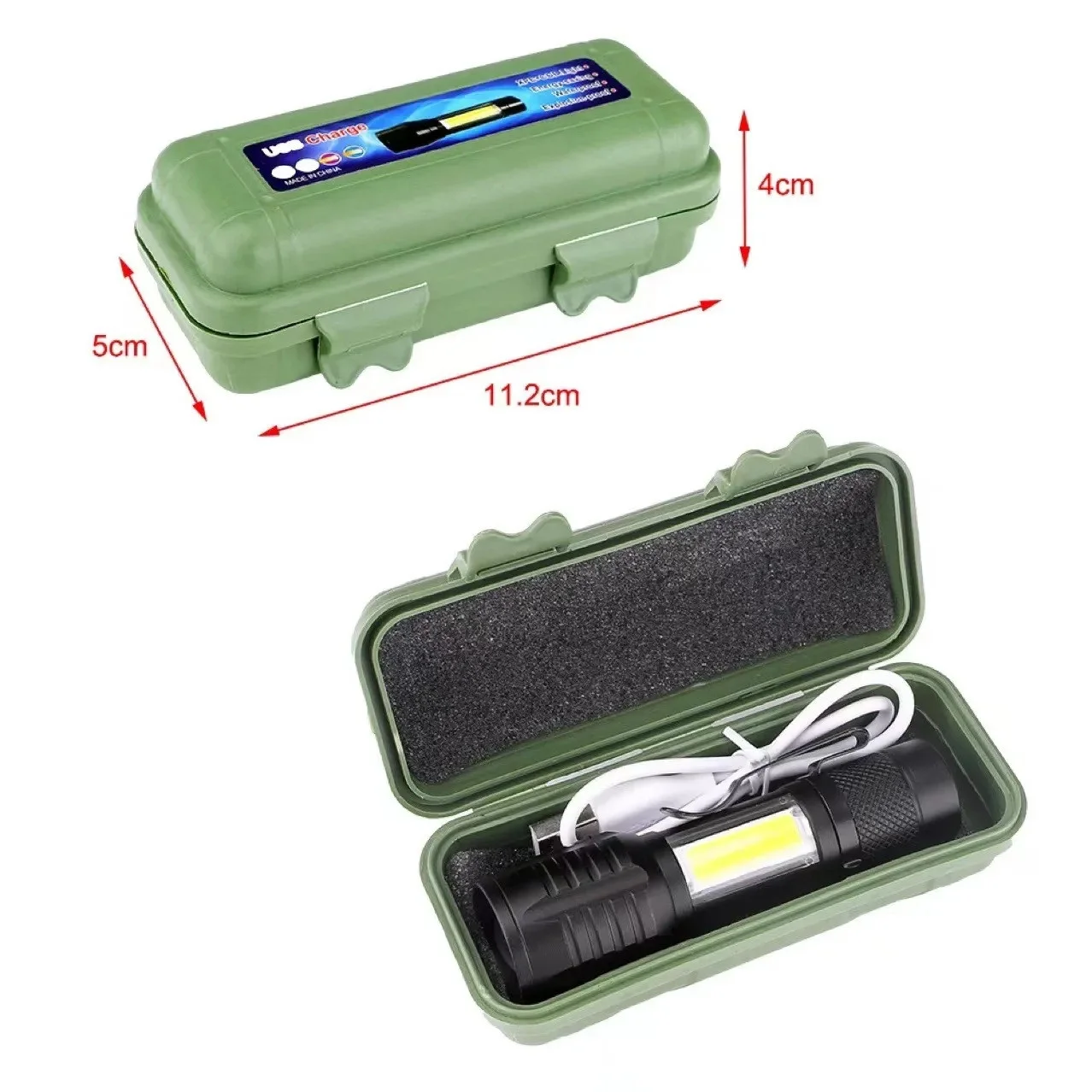 WS-5454 COB LED USB Şarjlı Mini El Feneri görsel 5