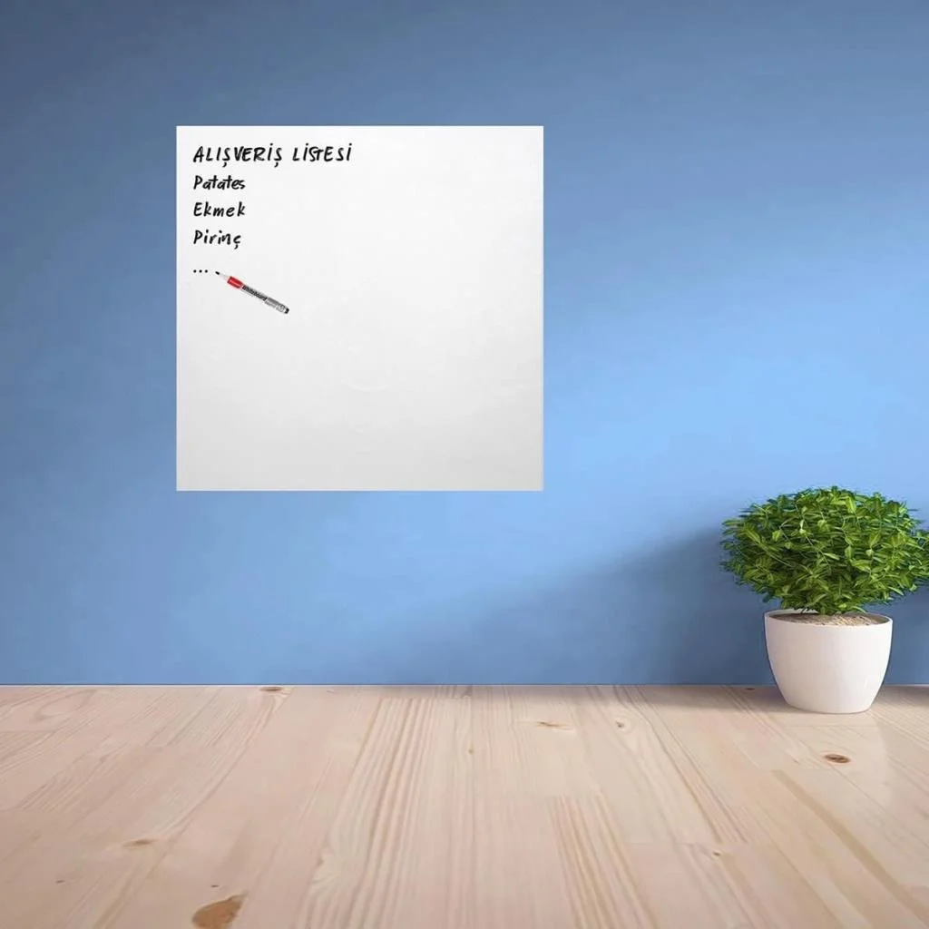 Ders Çalışma Yazı Tahtası Manyetik Mıknatıslı Duvar Stickerı görsel 2