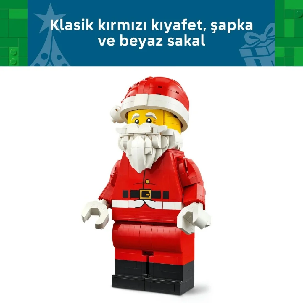 Büyük Boyutlu Noel Baba Minifigürü 40820 görsel 3