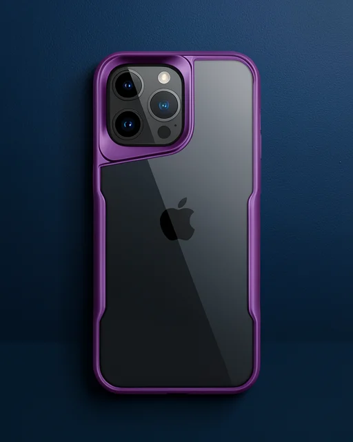 Apple İphone 15 Pro Max Kılıf Boyi Silikon Kapak - Derin Mor