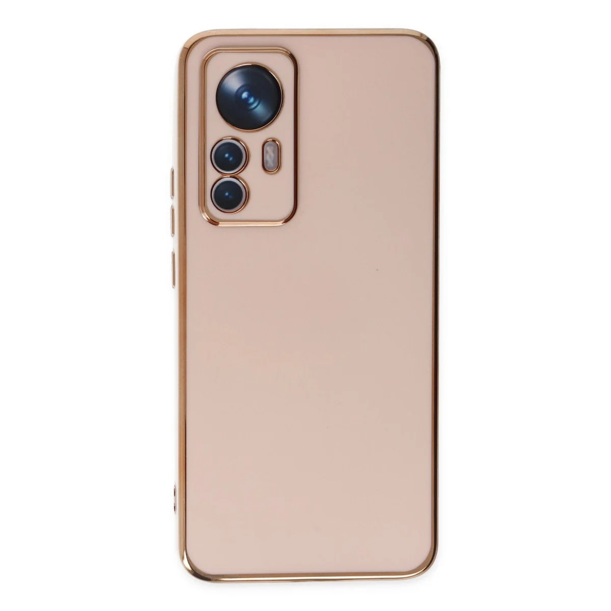 Xiaomi Mi 12t Pro Kılıf Volet Silikon - Pembe görsel 2