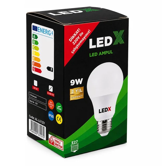 LedX AL-LL12-48V E27 Duy 12V–48V Arası 850 Lümen 9W 6500K Beyaz LED Ampul görsel 3