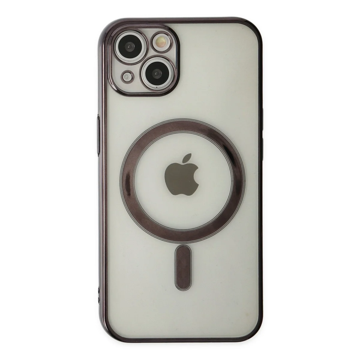 Apple İphone 14 Plus Kılıf Magneticsafe Lazer Silikon - Siyah görsel 2
