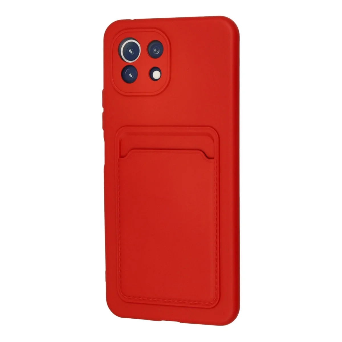 Xiaomi Mi 11 Kılıf Kelvin Kartvizitli Silikon - Kırmızı görsel 3