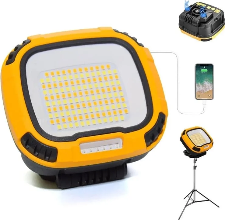Wison Ws-582 Powerbank Özellikli Tripod Bağlantılı Mıknatıslı 3500 Lümen Usb Şarjlı Çalışma Feneri görsel 4