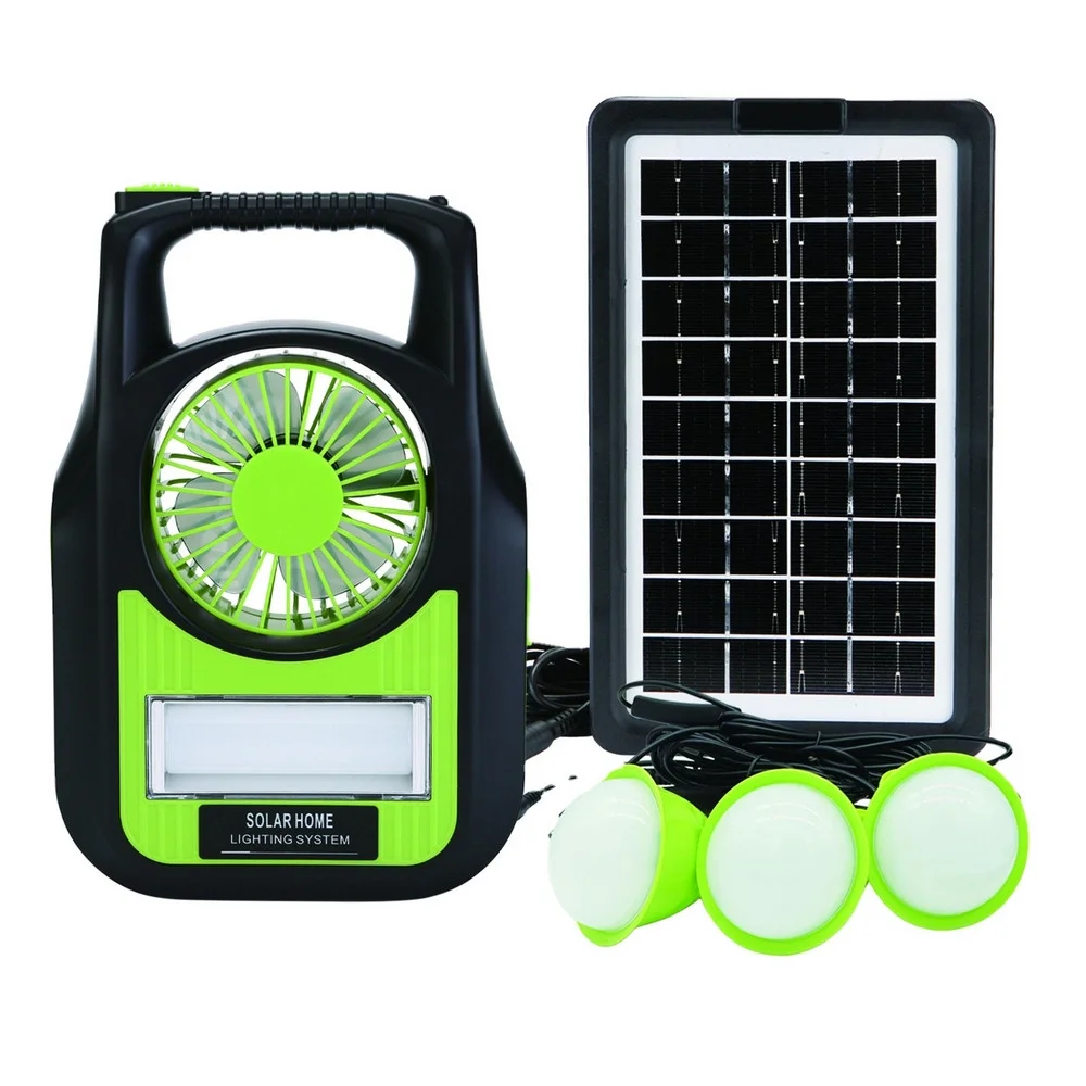 GS-909 Bluetooth Radyo USB Güneş Paneli Dahil Solar Enerjili 3 Ampullü Şarjlı Spot Fener görsel 2