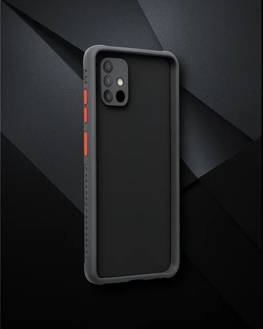 Samsung Galaxy A71 Kılıf Miami Şeffaf Silikon - Siyah