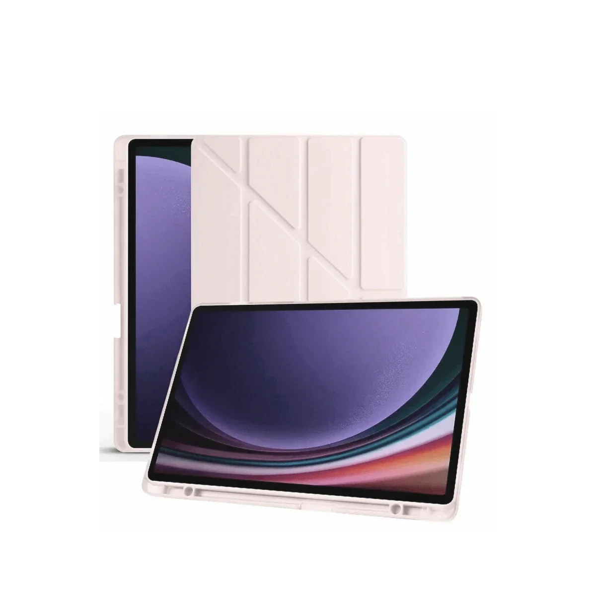 Samsung Galaxy X510 Tab S9 FE 11 Kılıf Kalemlikli Mars Tablet Kılıfı - Rose Gold görsel 4