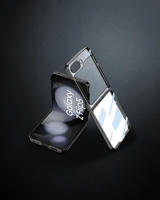 Samsung Galaxy Z Flip 5 Kılıf Fold Element Kapak - Siyah