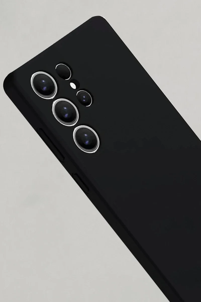 Samsung Galaxy S25 Ultra Kılıf Nano içi Kadife Silikon - Siyah görsel 2