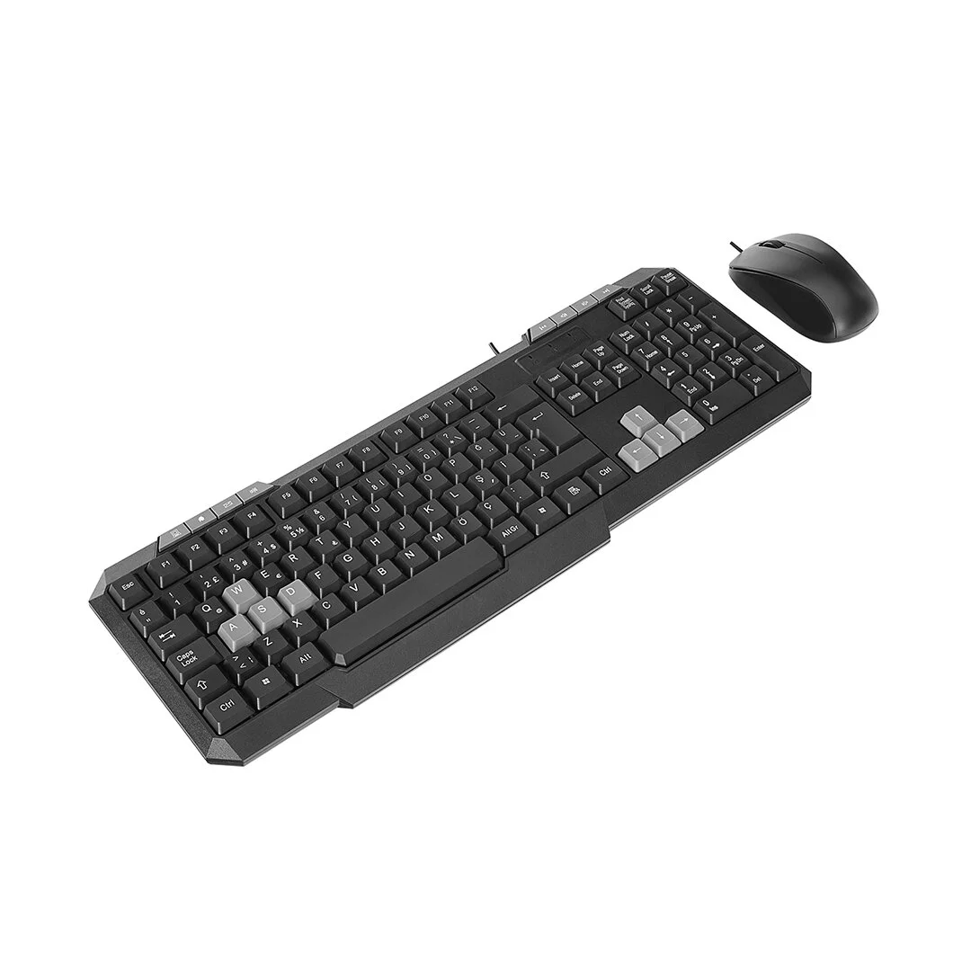 Usb Kablolu Klavye - Mouse Set Q Klavye 1200DPI Mouse KM-1435 görsel 2