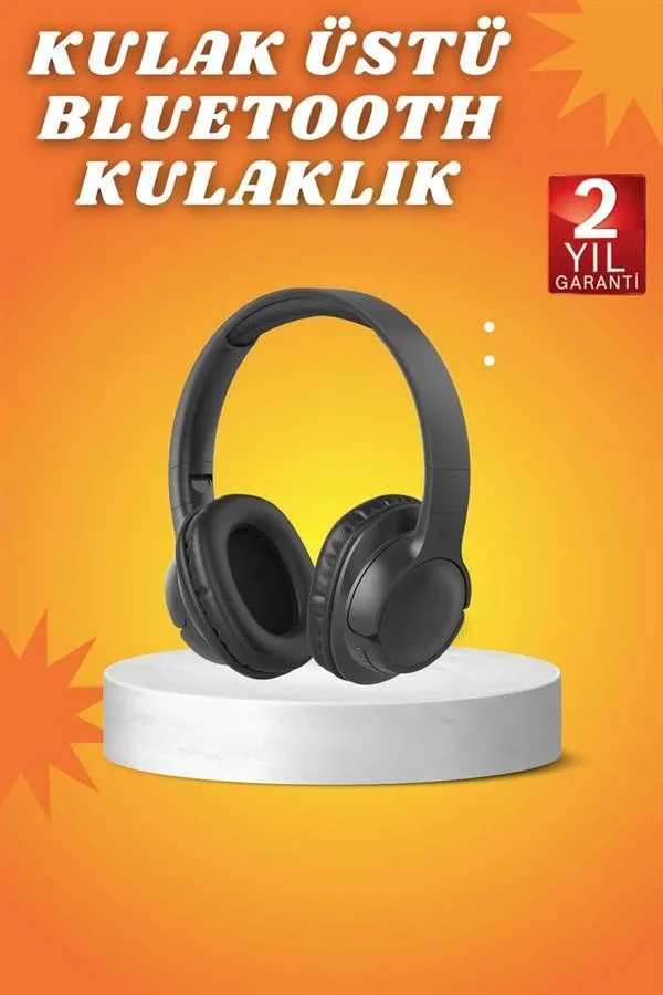 Kablosuz Bluetooth Kulaklık Kulak Üstü krofonlu 5.0 Bluetooth ANC Özelliği görsel 2