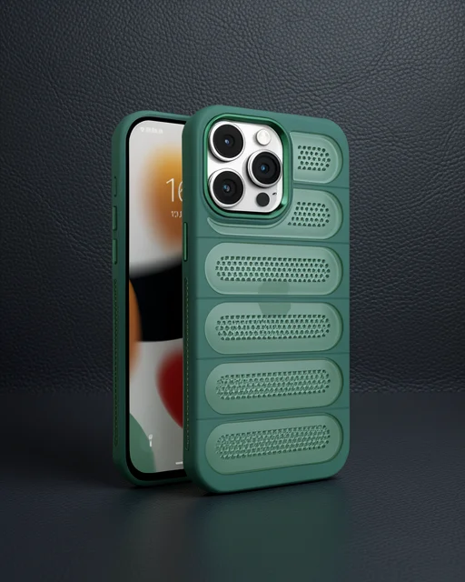 Apple İphone 14 Pro Max Kılıf Airmax Silikon Kapak - Koyu Yeşil