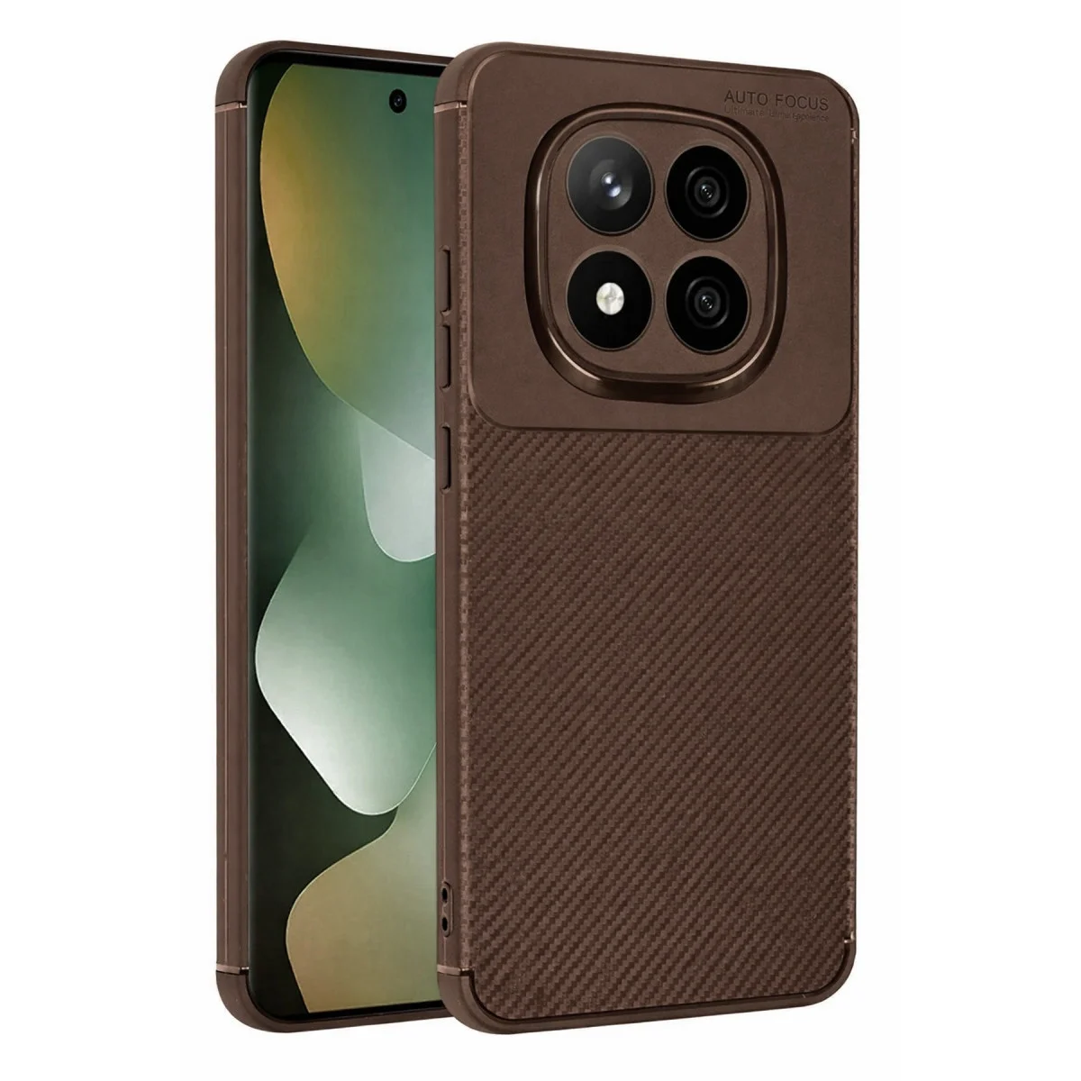 Xiao Red Note 15 Pro 5g Auto Focus Karbon Kapak - Kahverengi