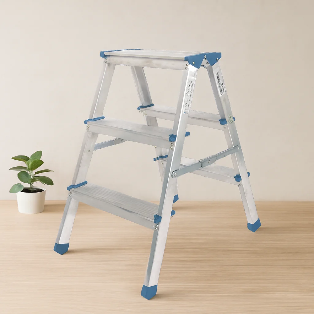 Çift Basamaklı 3+3 Alünyum Merdiven 69 cm