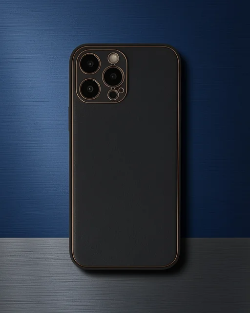Apple İphone 13 Pro Max Kılıf Coco Deri Silikon Kapak - Siyah