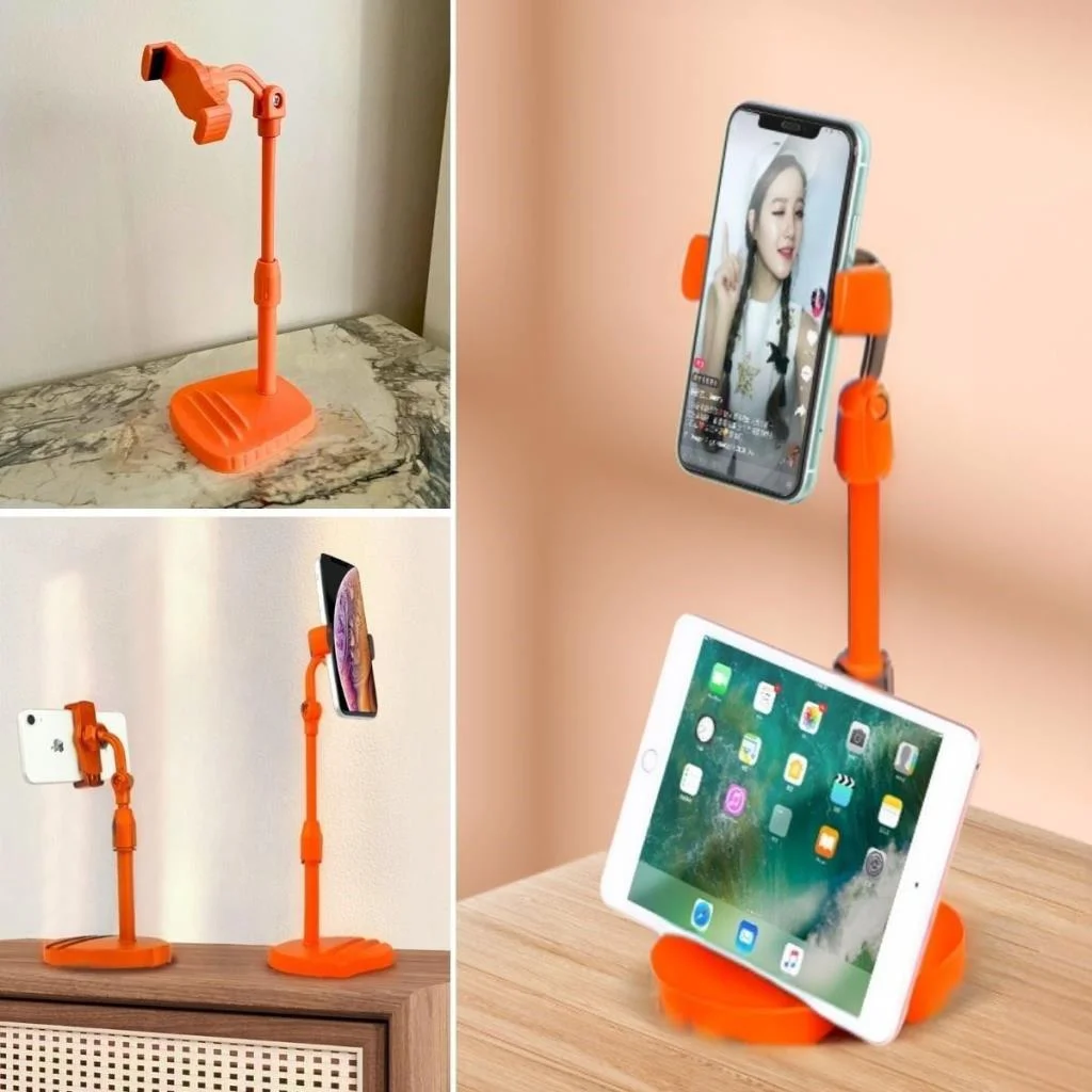Masa Üstü Tablet ve Telefon Tutucu Plastik Aparat Turuncu Telefon Standı(adet fiyatıdır) görsel 5