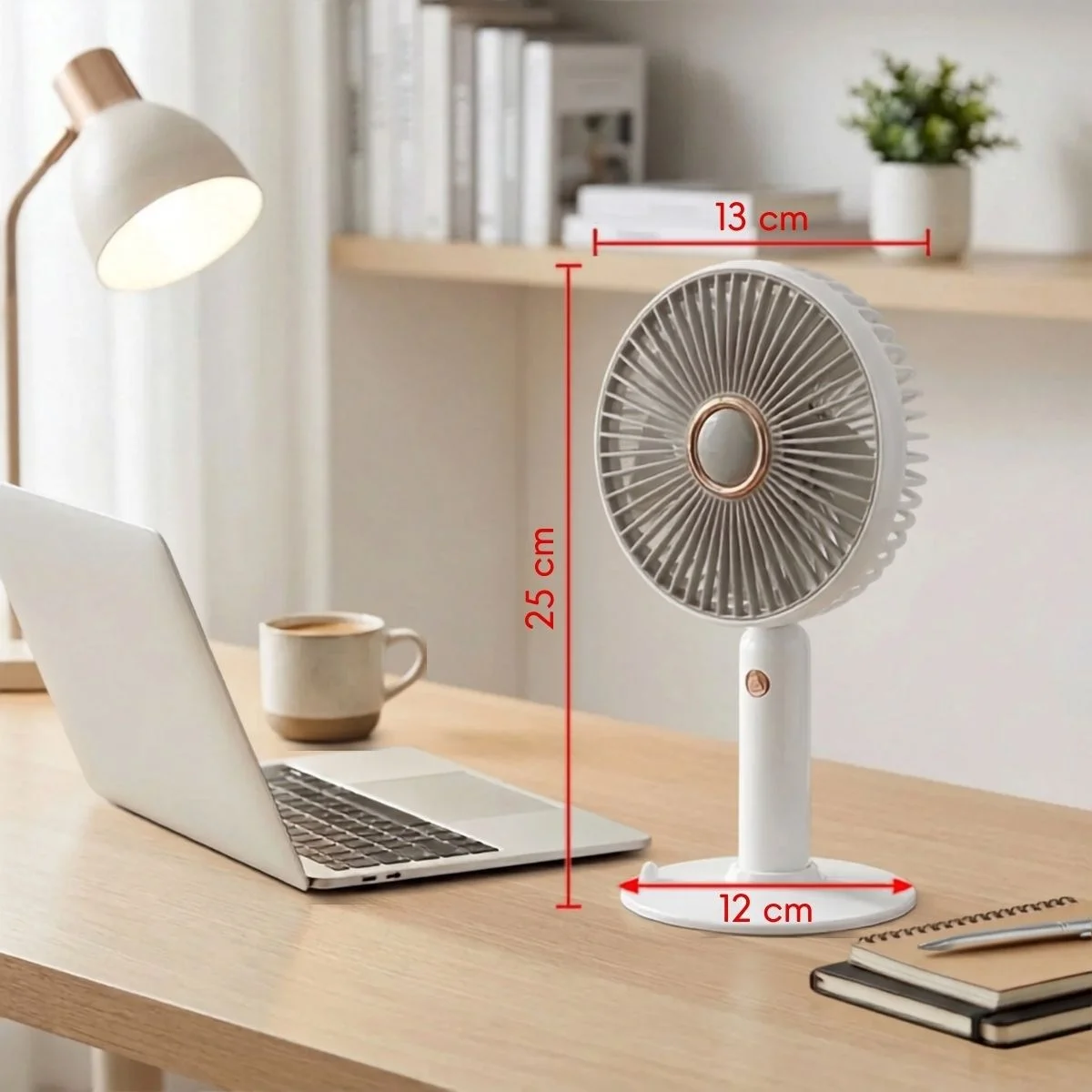 3 Kademeli Masaüstü Fan – Telefon Tutuculu Standlı Taşınabilir ni Fan ZB161 görsel 5