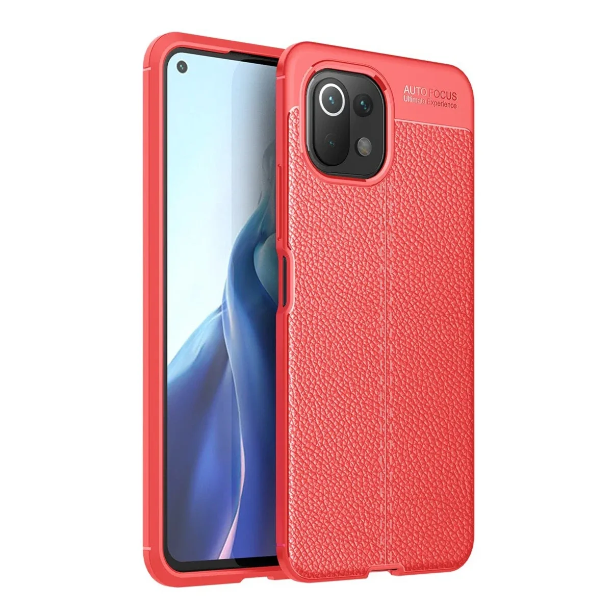 Xiaomi Mİ 11 Lite Kılıf Auto Focus Kapak - Kırmızı