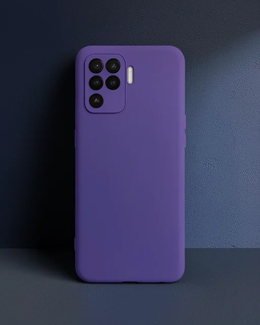 Oppo Reno 5 Lite Kılıf Nano İçi Kadife Silikon - Mor