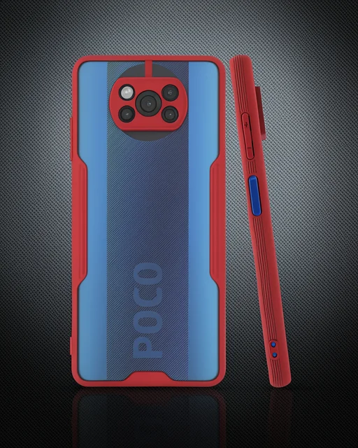 Xiaomi Pocophone X3 Kılıf Platin Silikon - Kırmızı