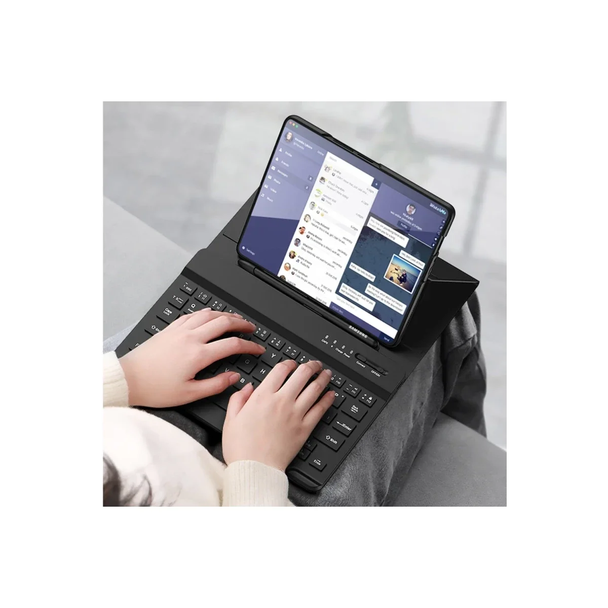 Universal Universal Kılıf Fold Klavye - Siyah görsel 3