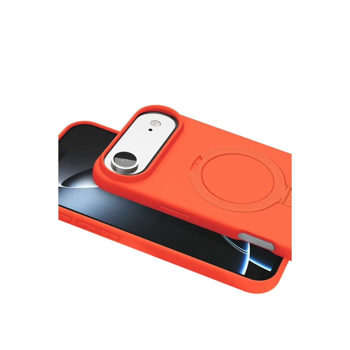 Apple iPhone 17 Air Regal Magsafe Standlı Kapak - Turuncu görsel 2