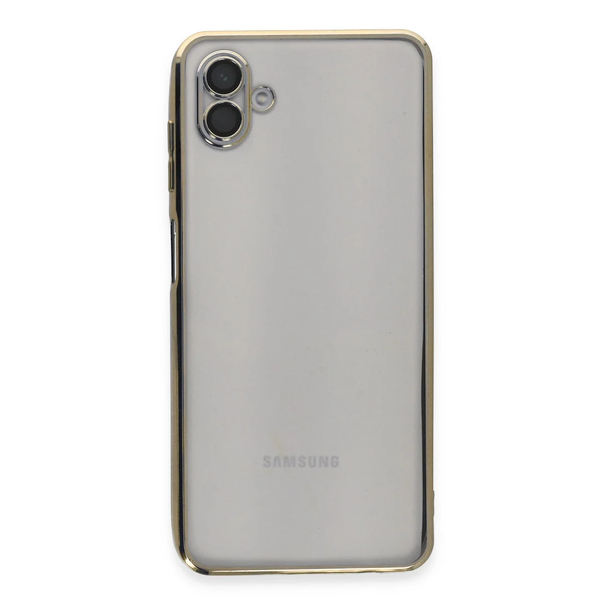 Samsung Galaxy A04 Kılıf Razer Lensli Silikon - Gold görsel 2