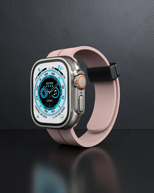 Apple Watch 42mm Kr412 Elegance Stylısh Kordon (saat Değildir) - Pudra
