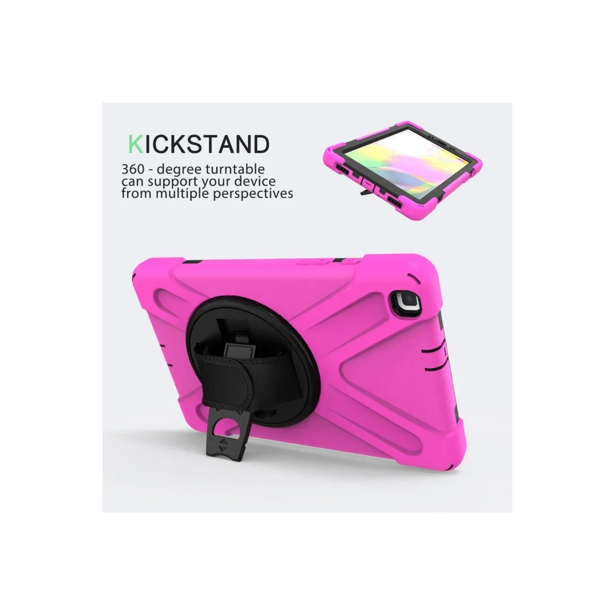 Samsung Galaxy T290 Tab A 8 Kılıf Amazing Tablet Kapak - Pembe görsel 2
